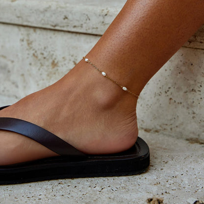 Nura Pearl Ankle Bracelet