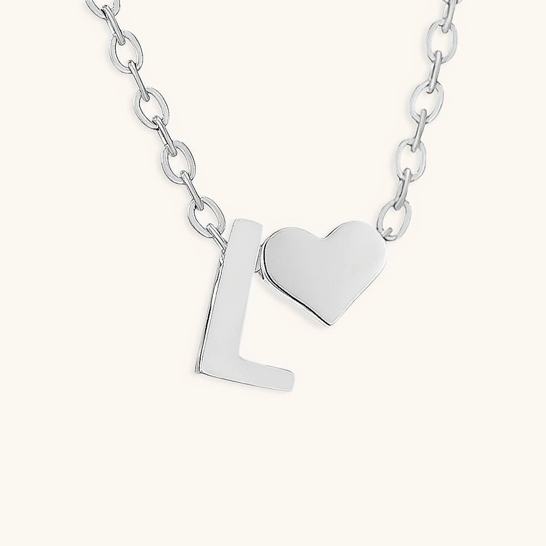 Gold Necklace with Initial Letter