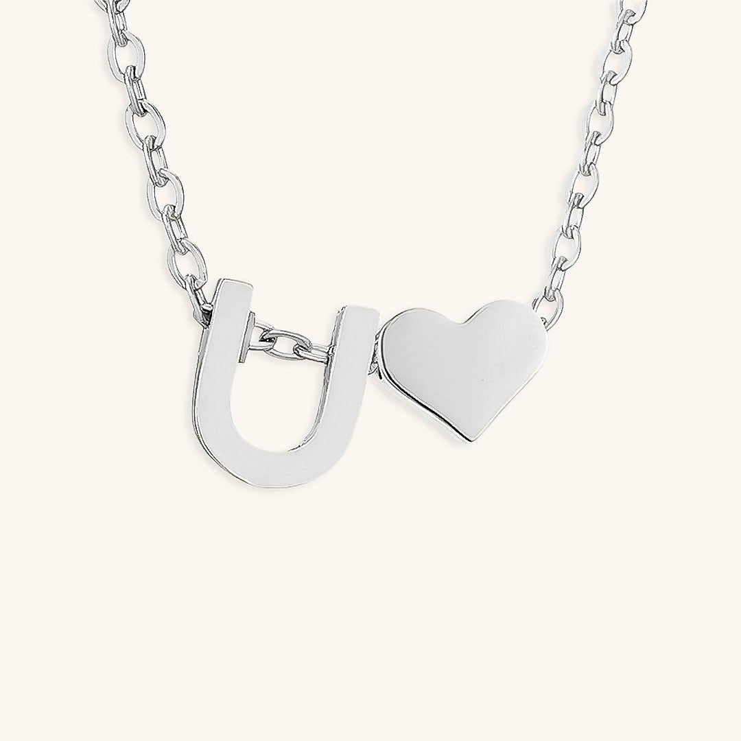 Gold Necklace with Initial Letter