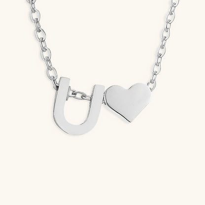 Gold Necklace with Initial Letter