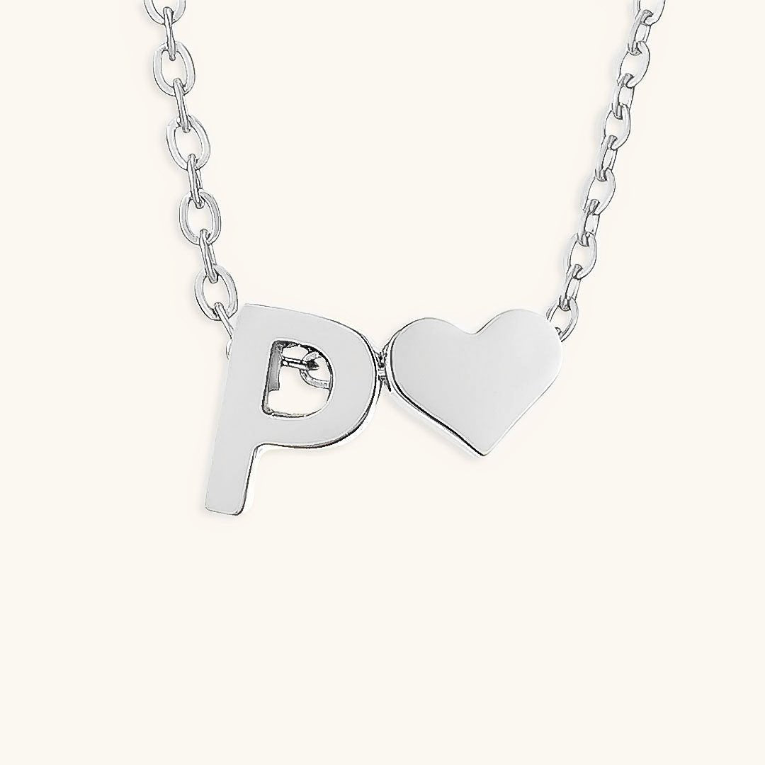 Gold Necklace with Initial Letter