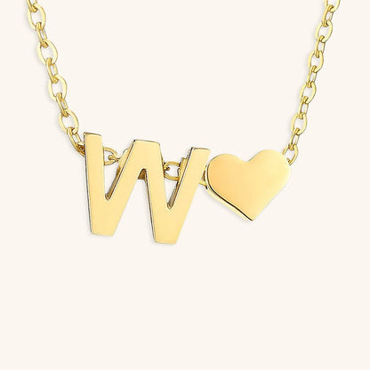 Gold Necklace with Initial Letter