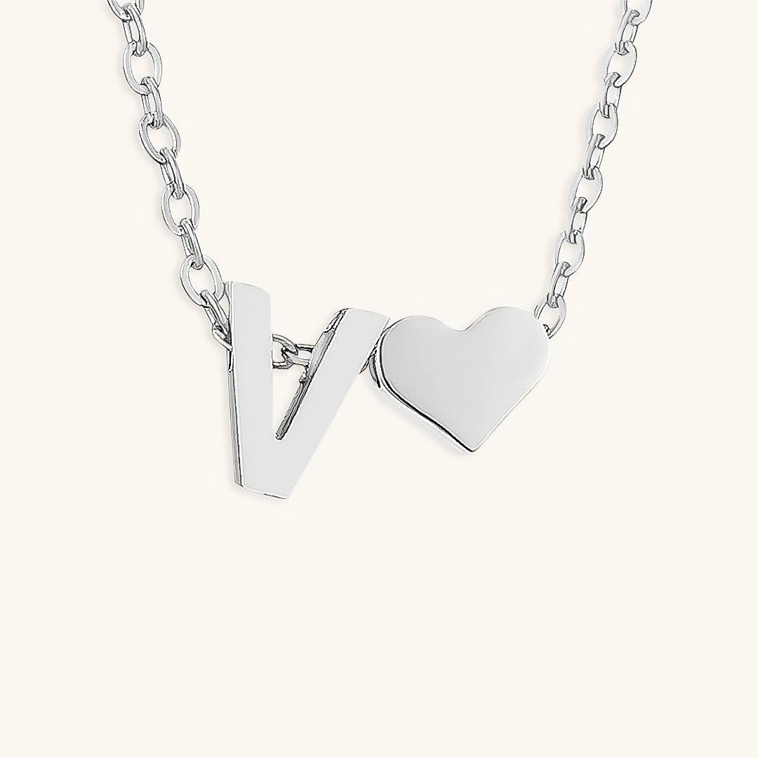 Gold Necklace with Initial Letter