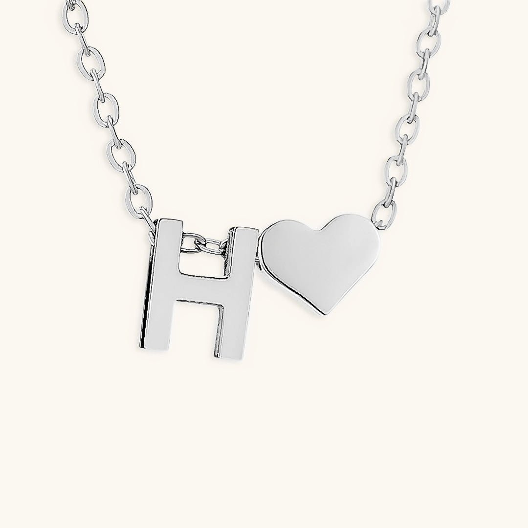 Gold Necklace with Initial Letter