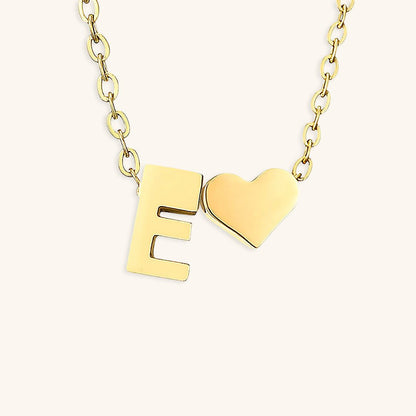 Gold Necklace with Initial Letter