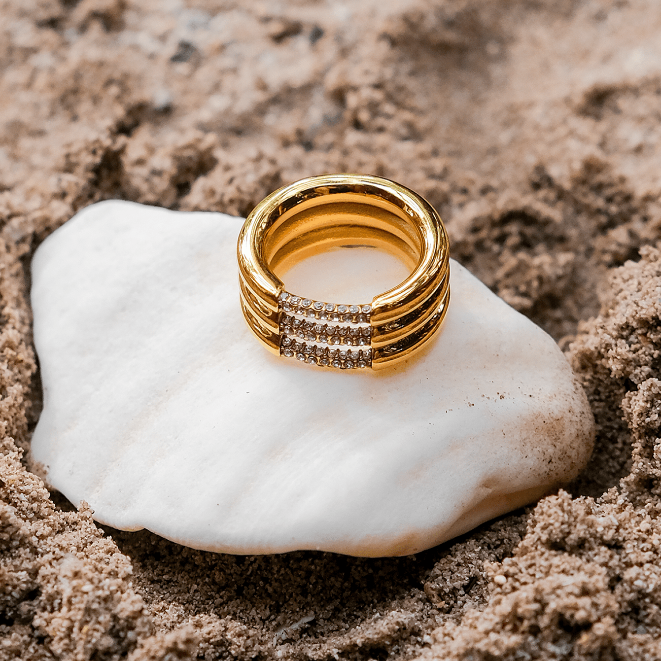 Diamond Serenity Gold Ring