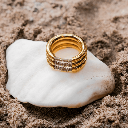 Diamond Serenity Gold Ring