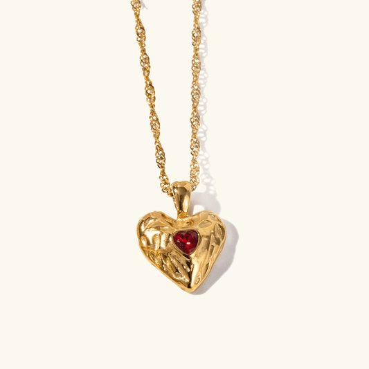 Vesper Gold Necklace with Heart