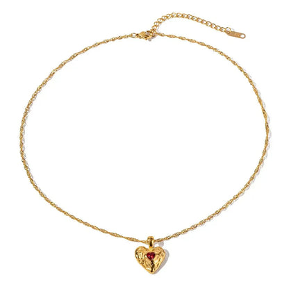 Vesper Gold Necklace with Heart